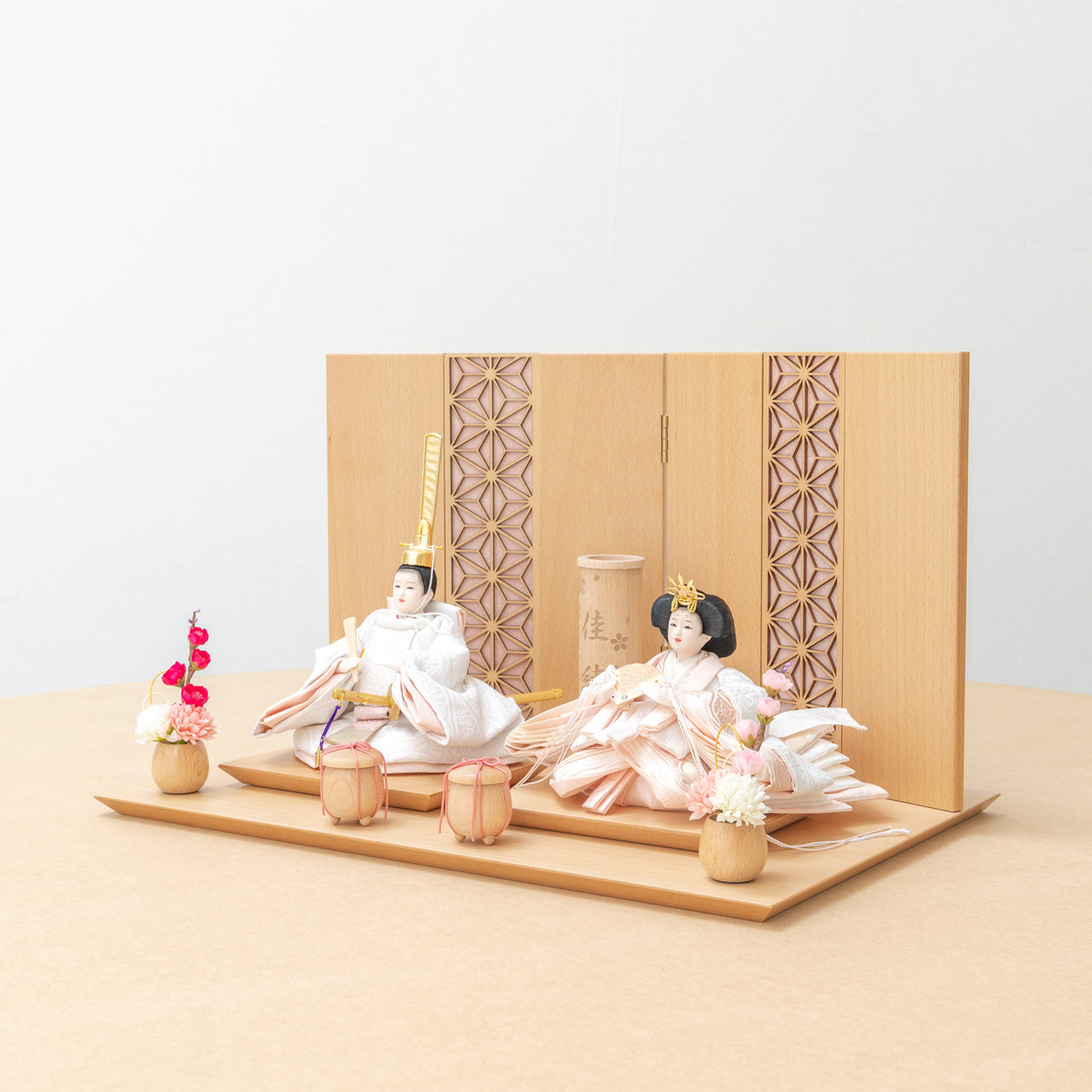 ことのひな人形 ゆき 麻の葉 平台