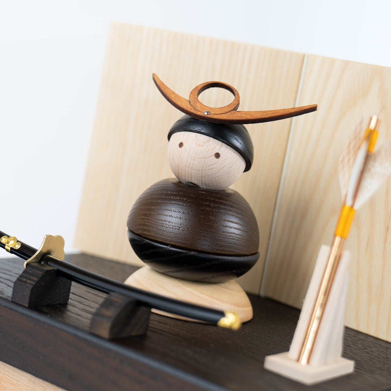 ことの木製鎧 上杉謙信 収納(鯉のぼり付)