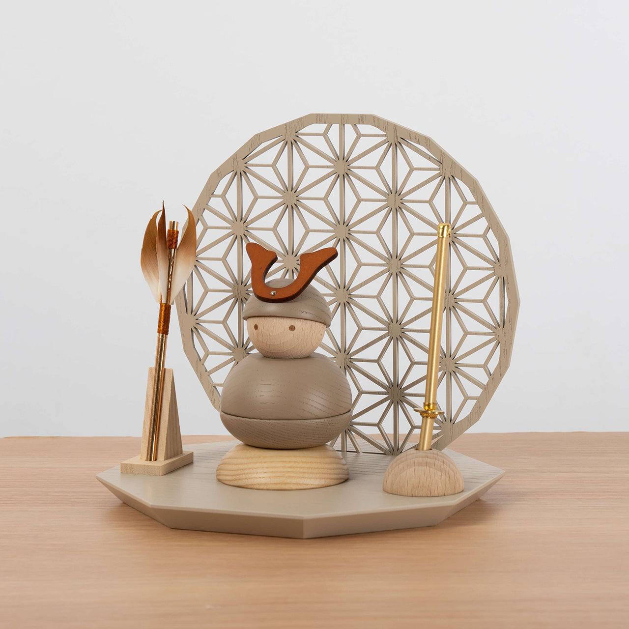 ことの木製鎧 大鍬 衝立モカM 麻の葉