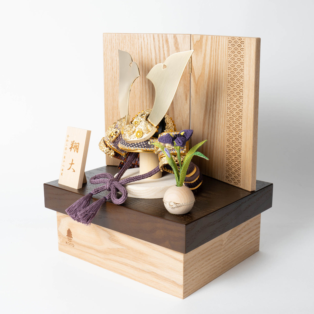 KOTO×悠雅コラボ兜 金大鍬 青海波 NB収納