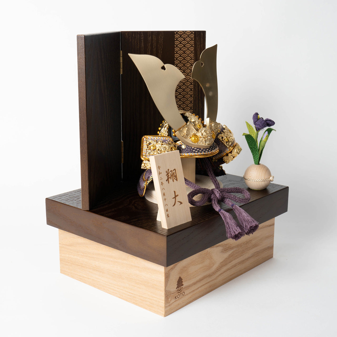 KOTO×悠雅コラボ兜 金大鍬 青海波 BB収納