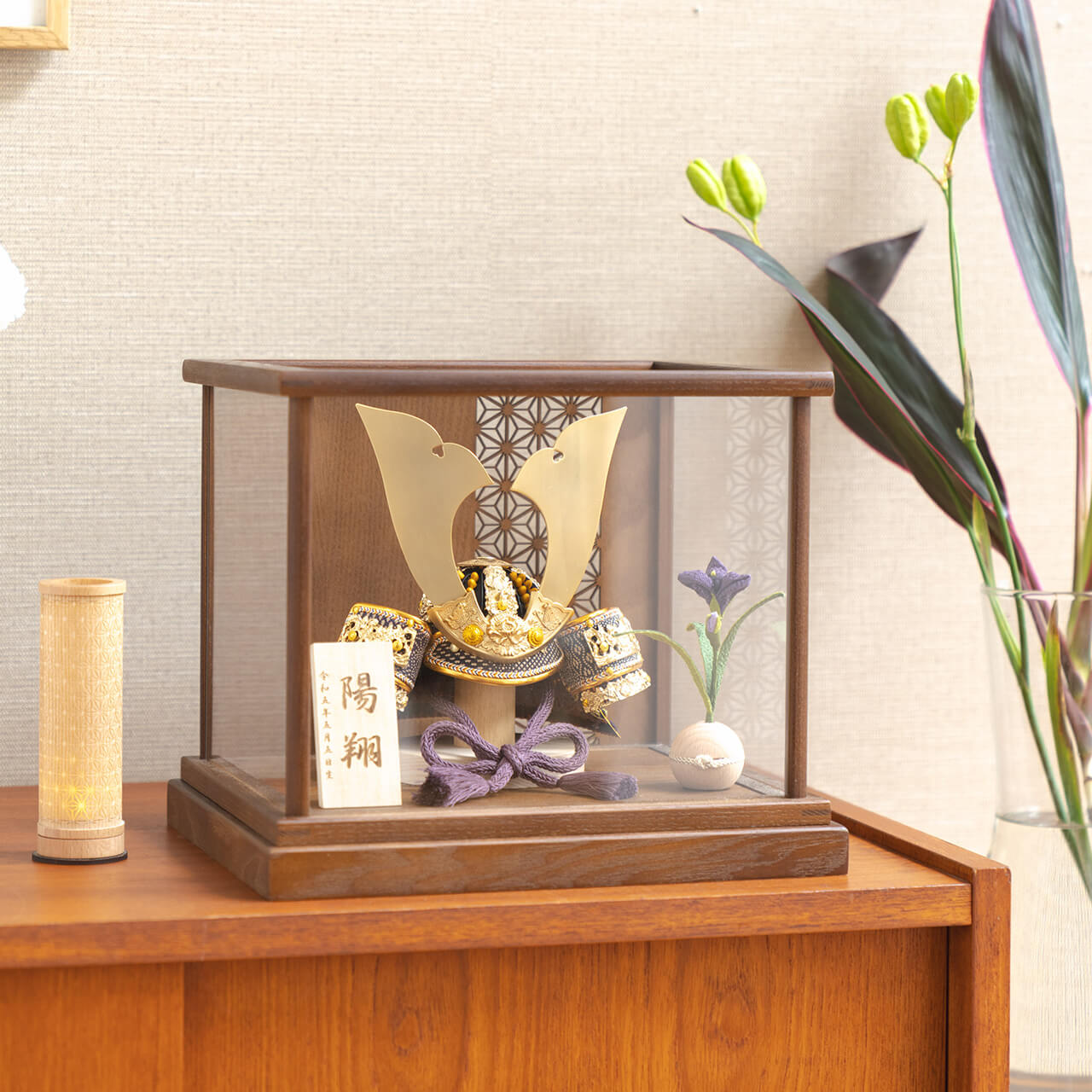 KOTO×悠雅コラボ兜 金大鍬 麻の葉 Bケース