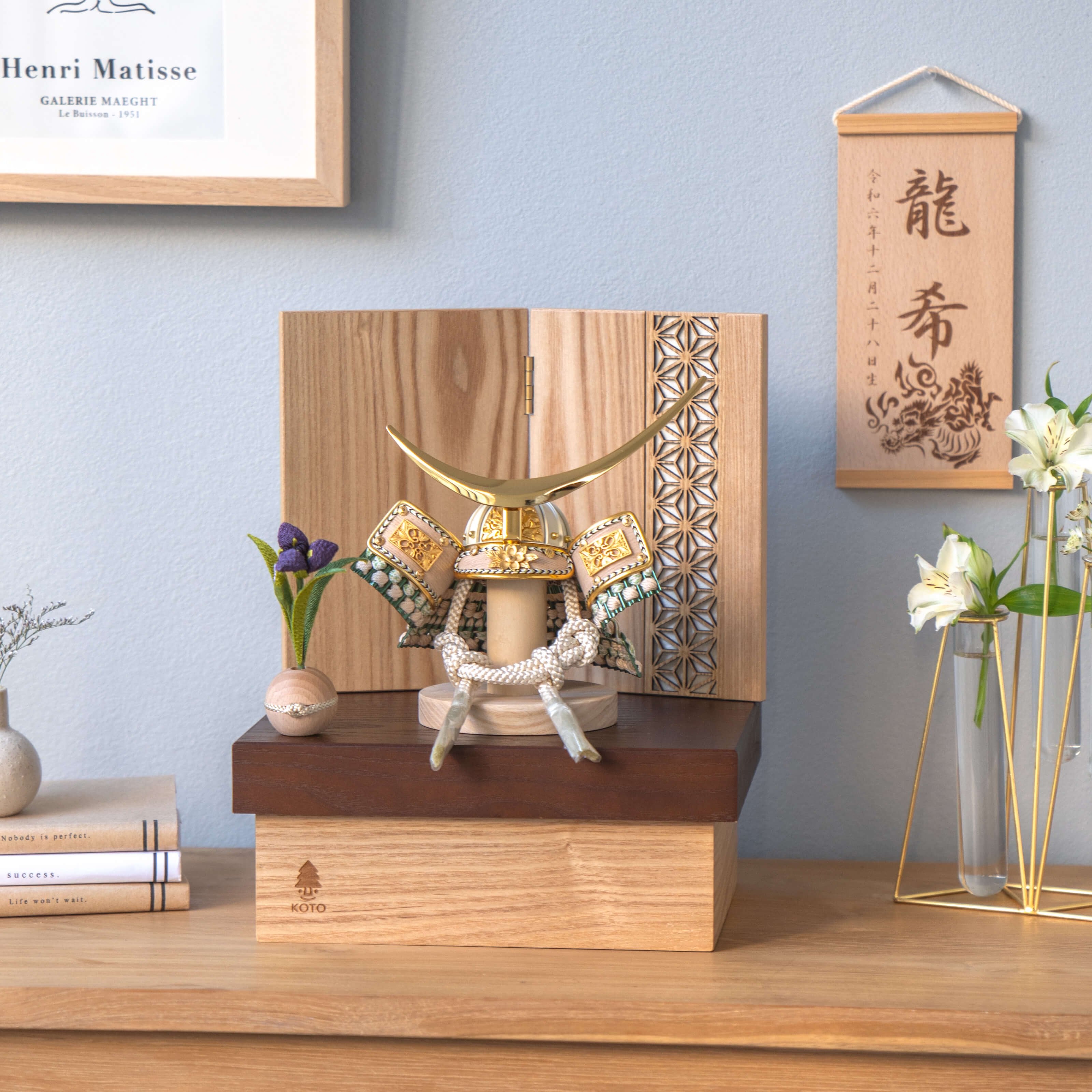 ことのオリジナル兜 伊達政宗 麻の葉 NB収納