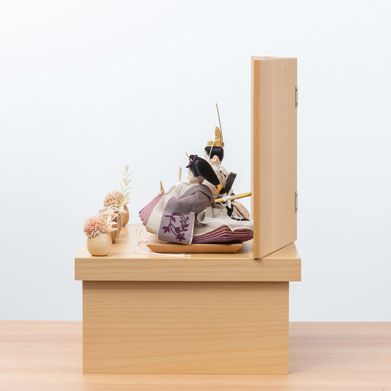 ことのひな人形 かれん 麻の葉収納 NN ピンク和紙