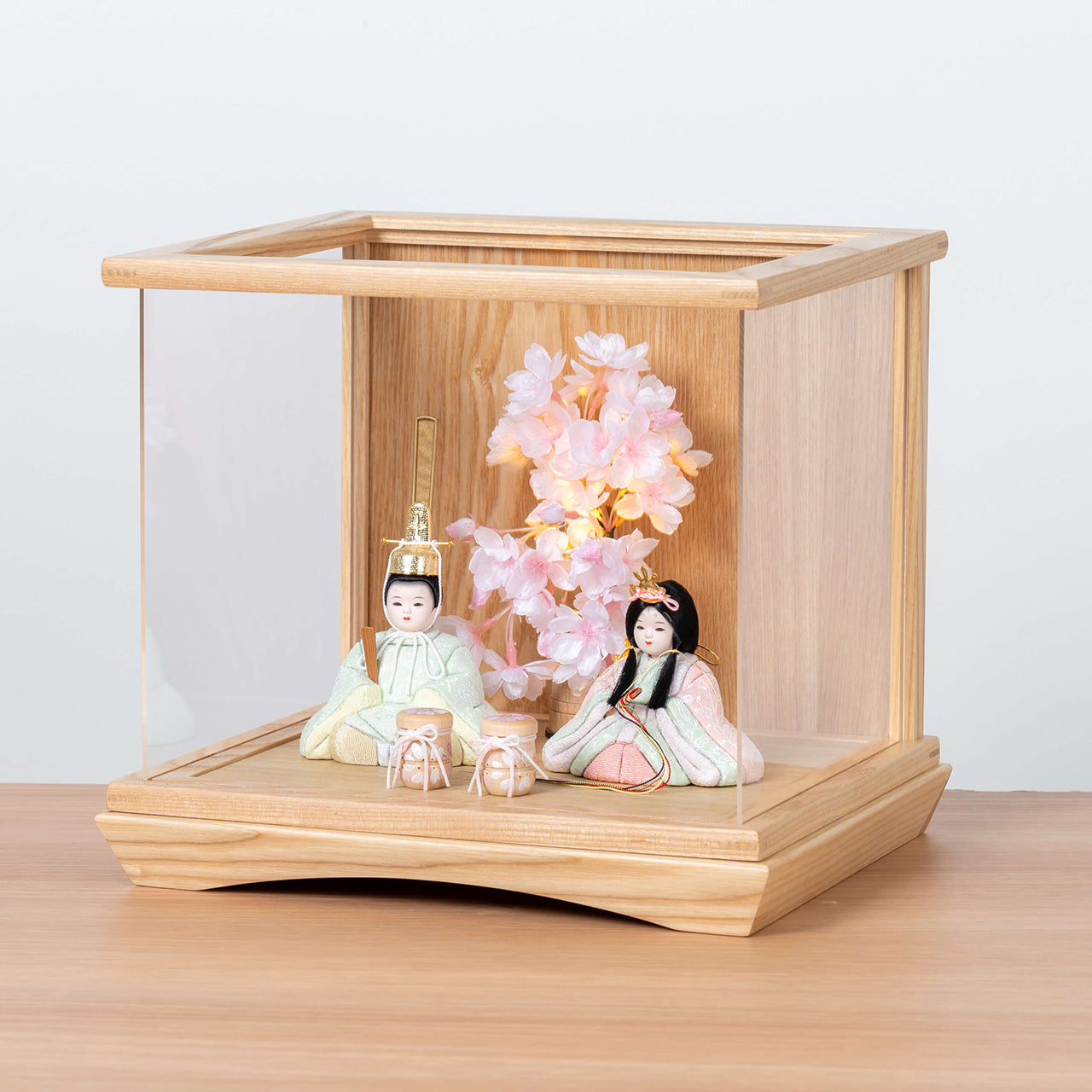 ことの木目込ひな このは ケース 灯桜付