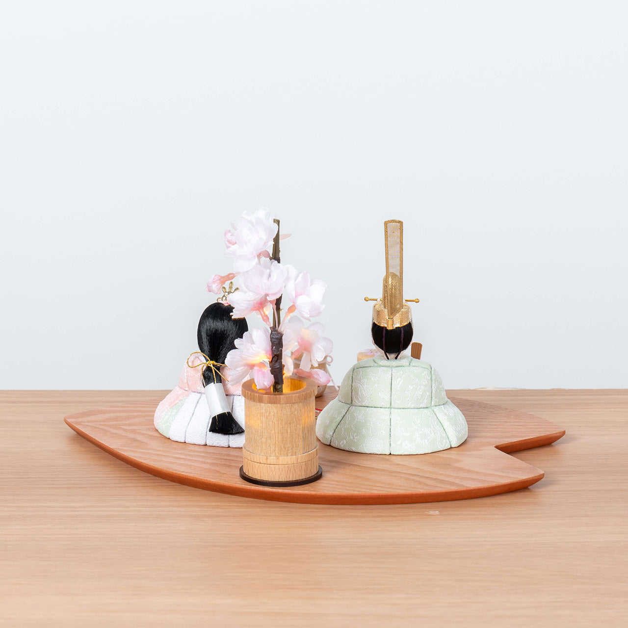 ことの木目込ひな このは さくら平台 灯桜付