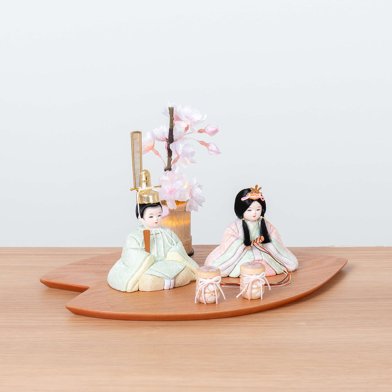 ことの木目込ひな このは さくら平台 灯桜付