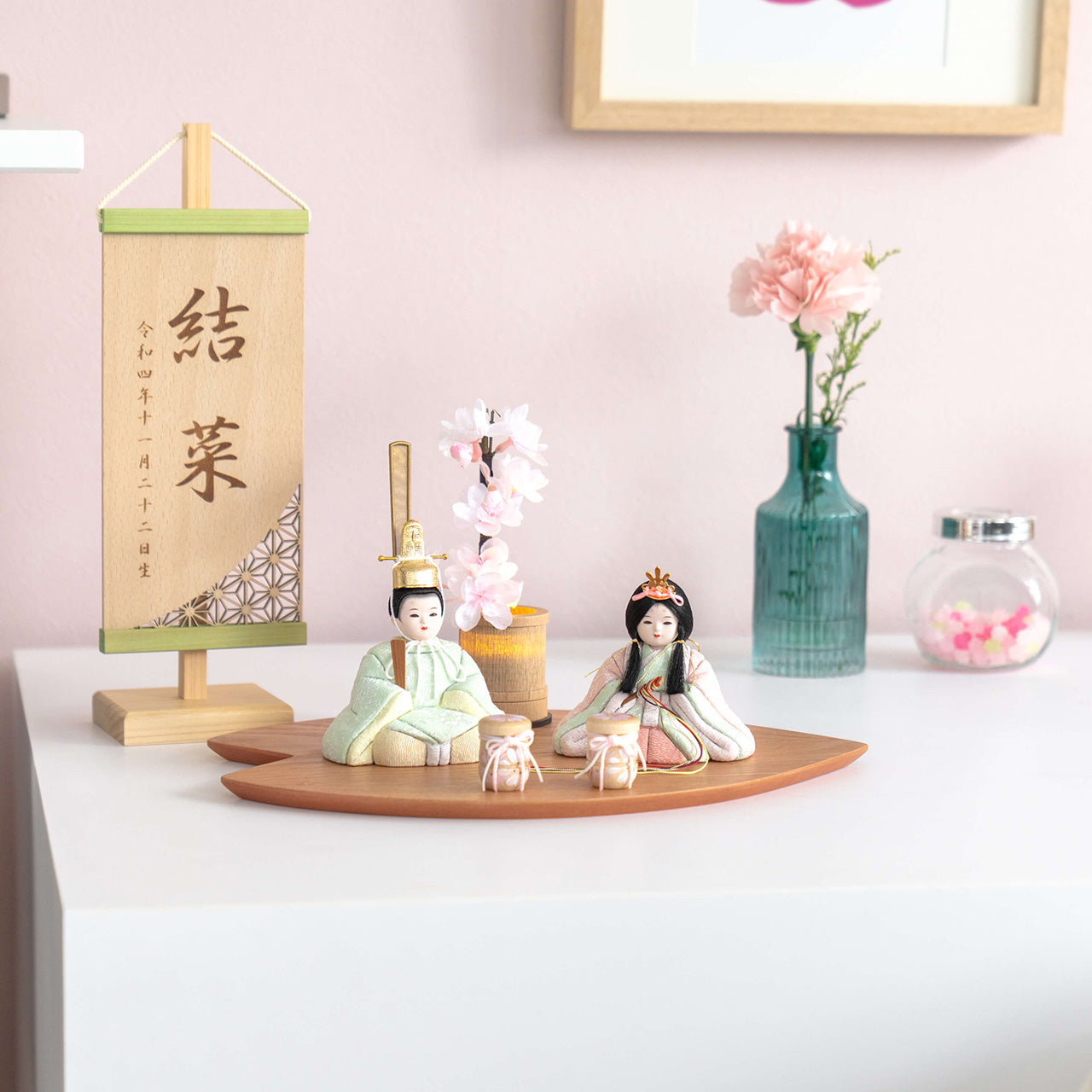 ことの木目込ひな このは さくら平台 灯桜付