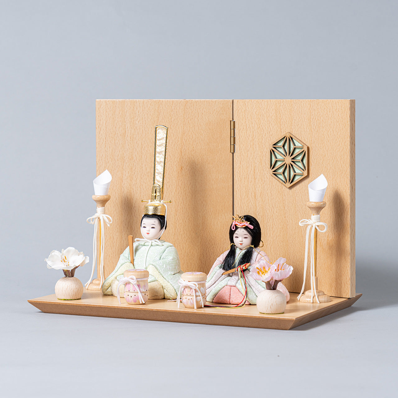 ことの木目込ひな このは 麻の葉 平台