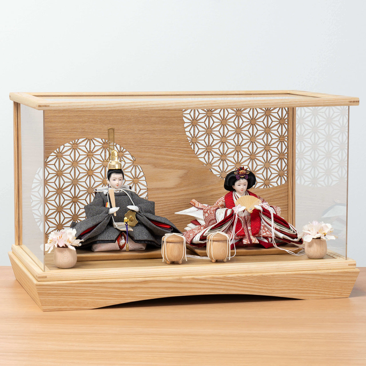 ことのひな人形 ろまん 麻の葉 円ケース