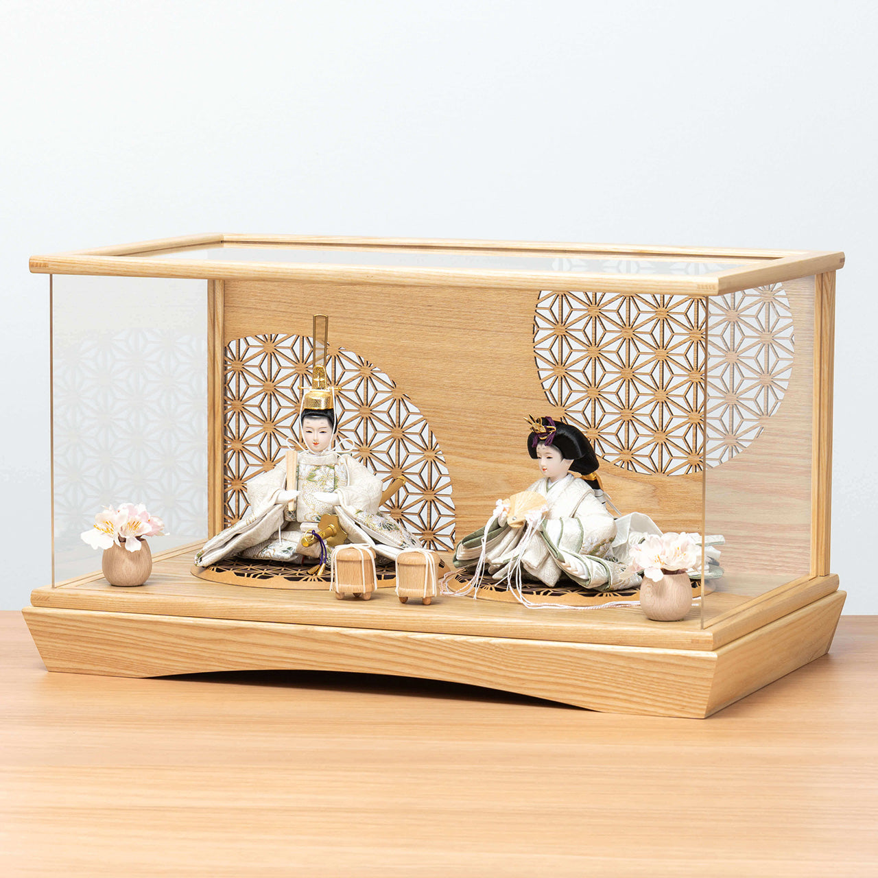 ことのつぼみシリーズ このは 麻の葉 円ケース 円柱行燈付