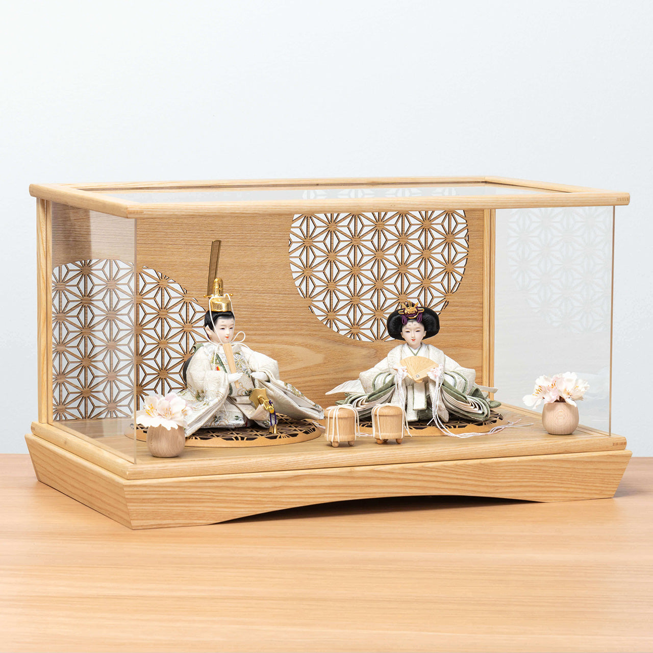 ことのつぼみシリーズ このは 麻の葉 円ケース 円柱行燈付