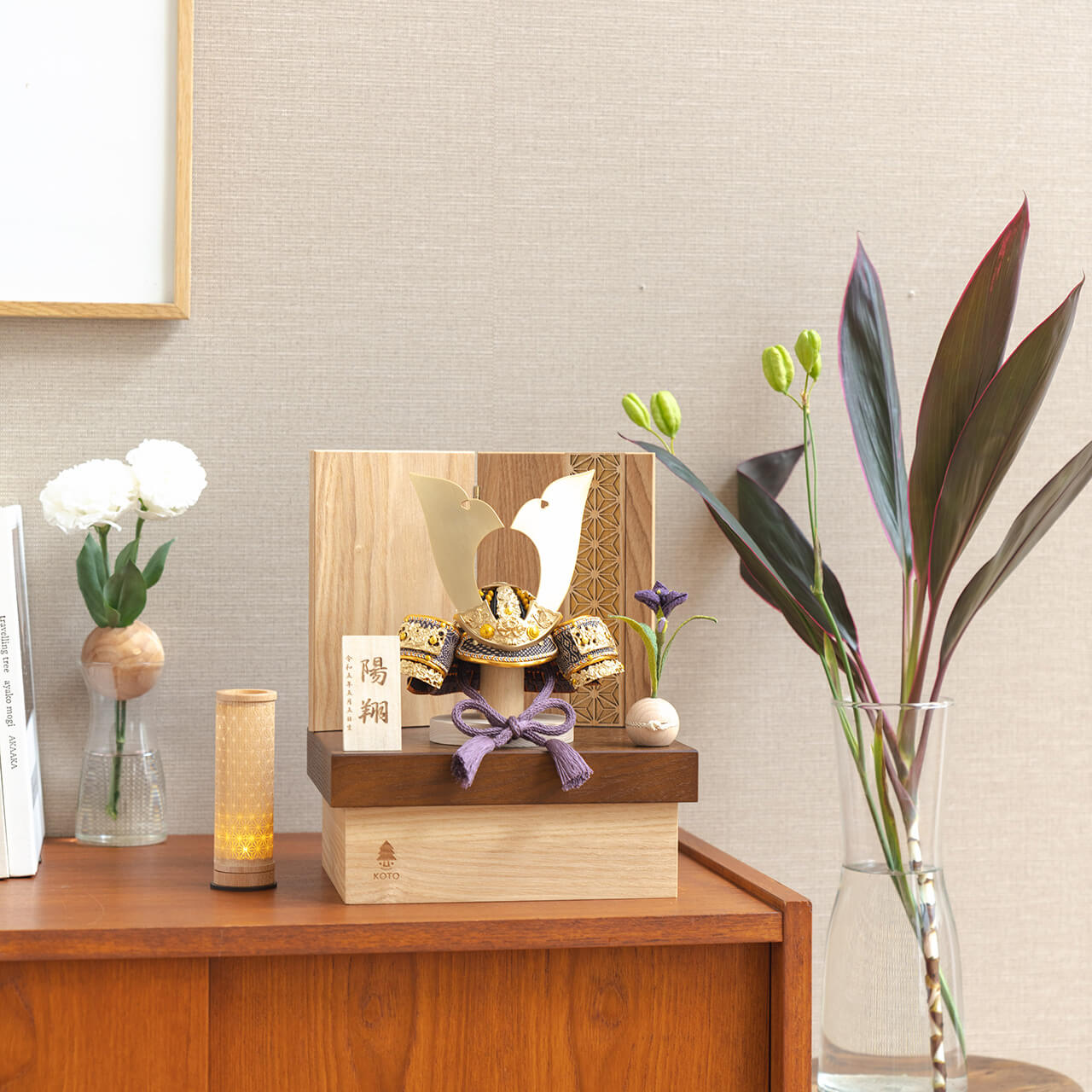 KOTO×悠雅コラボ兜 金大鍬 麻の葉 NB収納