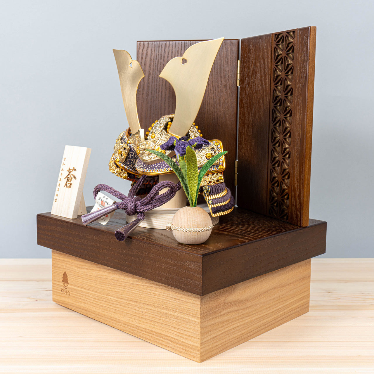 KOTO×悠雅コラボ兜 金大鍬 麻の葉 BB収納