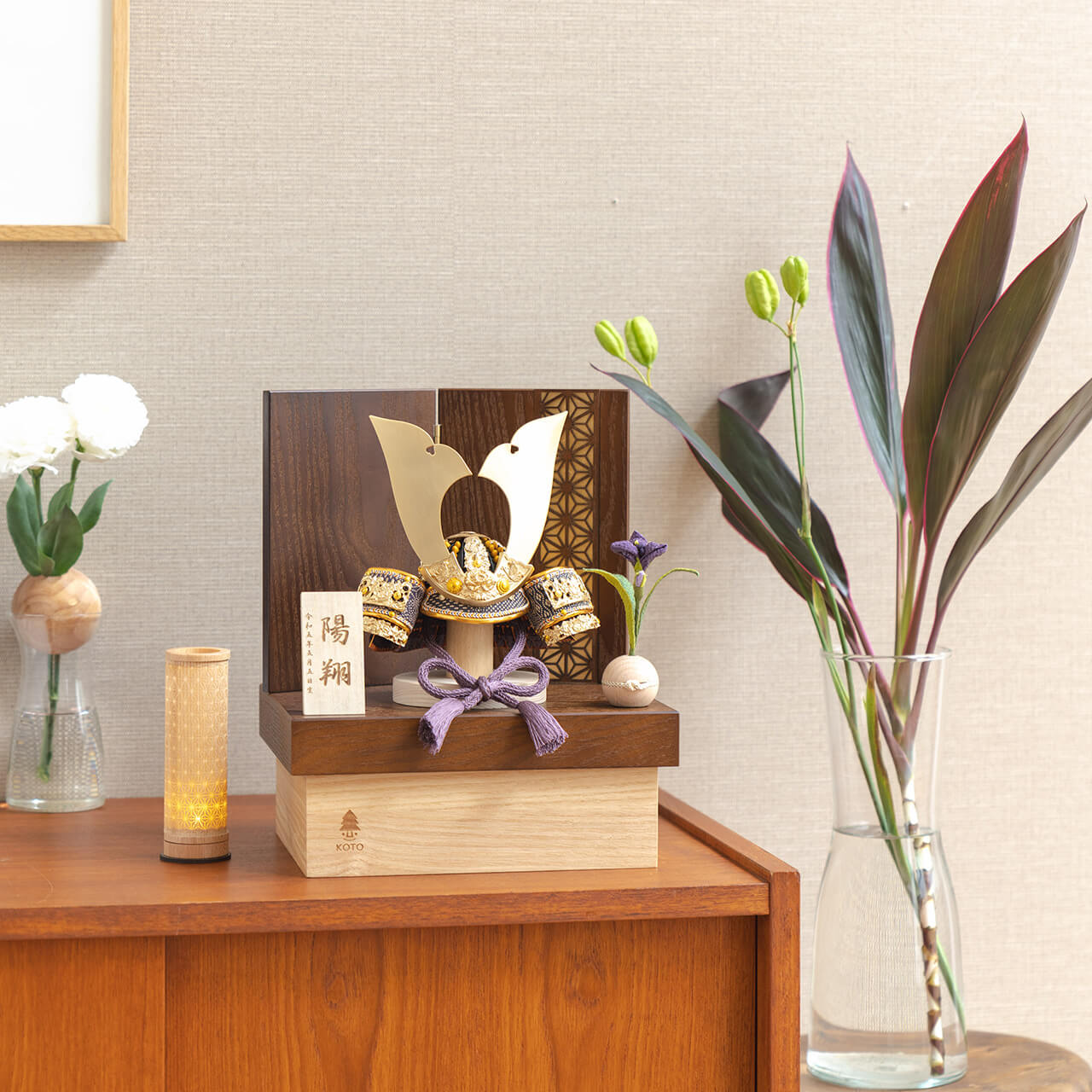 KOTO×悠雅コラボ兜 金大鍬 麻の葉 BB収納