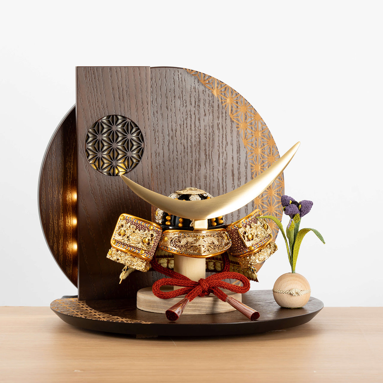 KOTO×悠雅コラボ兜 伊達政宗 灯円麻の葉衝立B