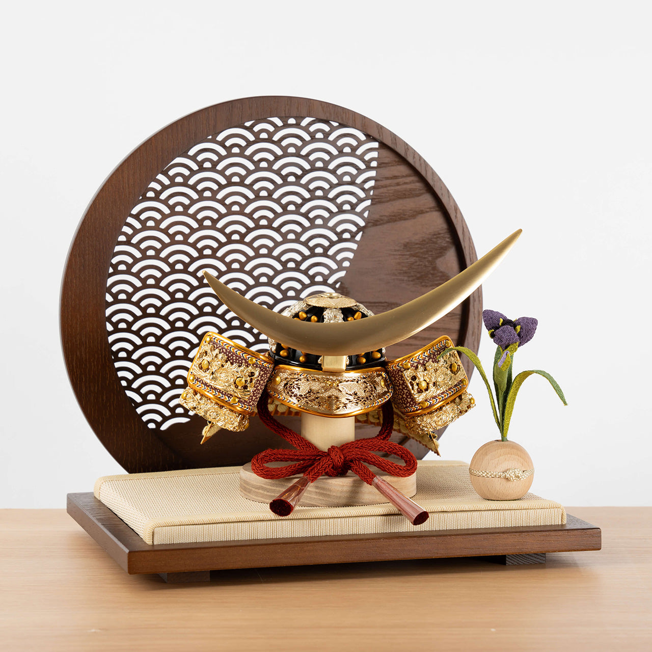 KOTO×悠雅コラボ兜 伊達政宗 青海波 円形B衝立