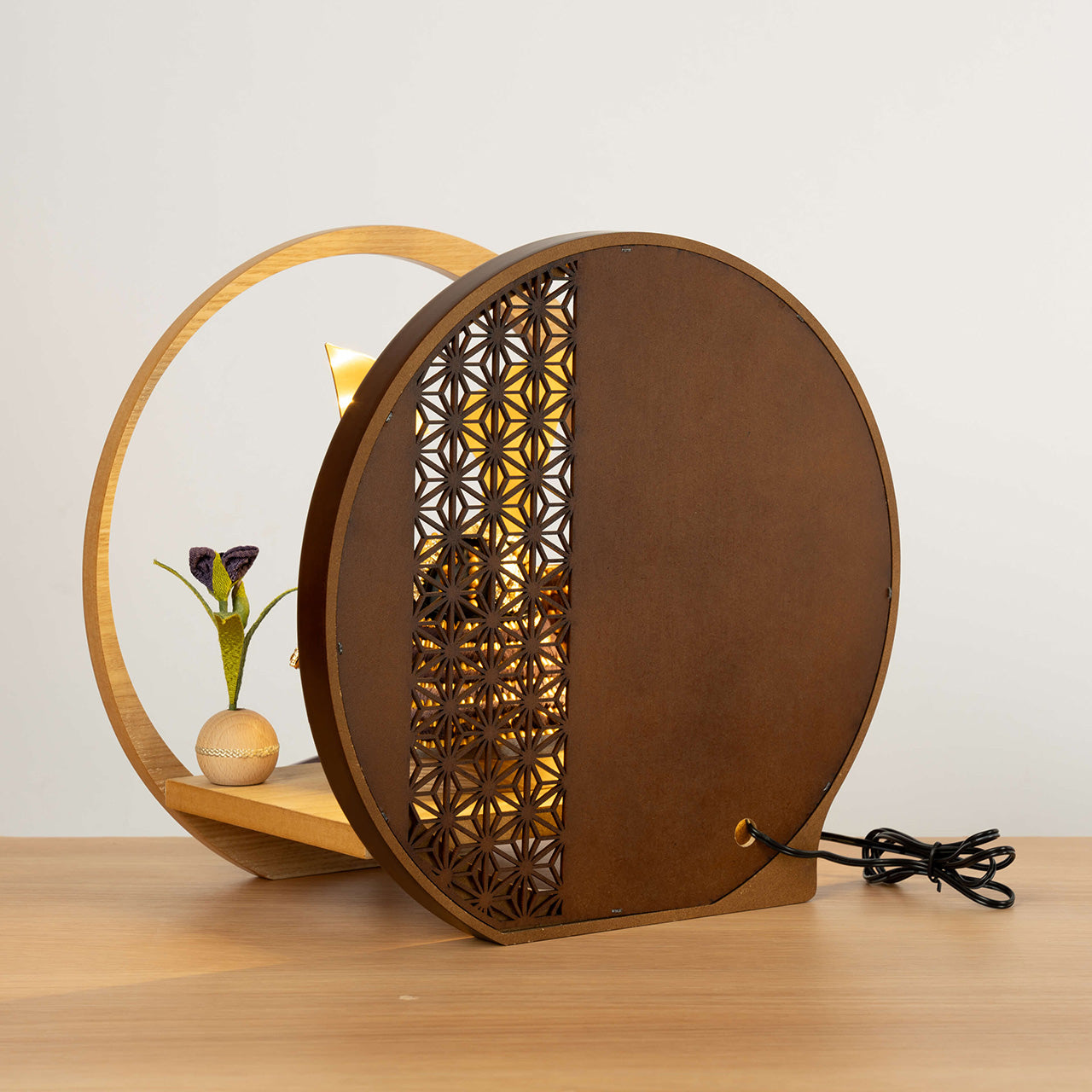 KOTO×悠雅コラボ兜 金大鍬 灯月型飾台 麻の葉