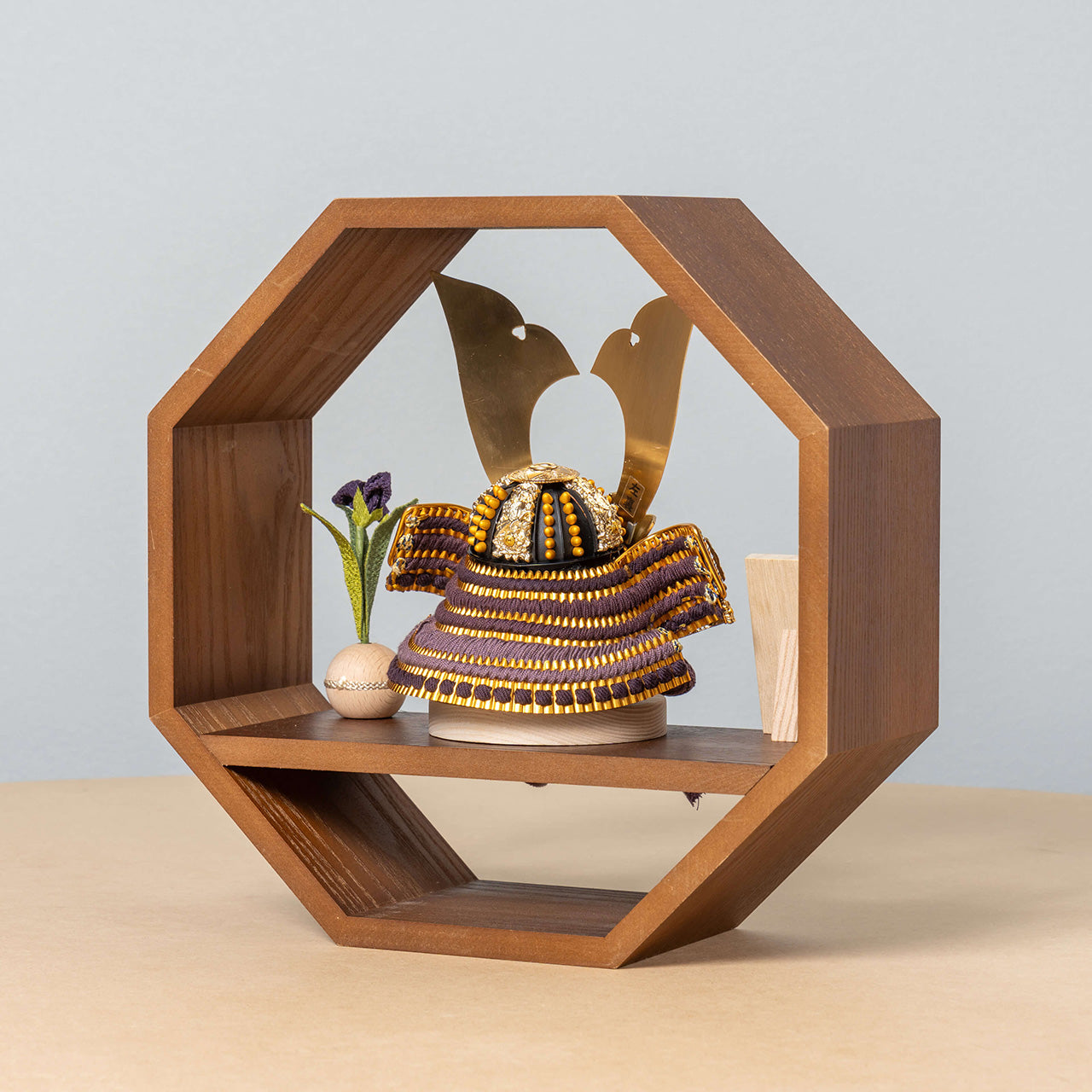 KOTO×悠雅コラボ兜 金大鍬 八角 ブラウン