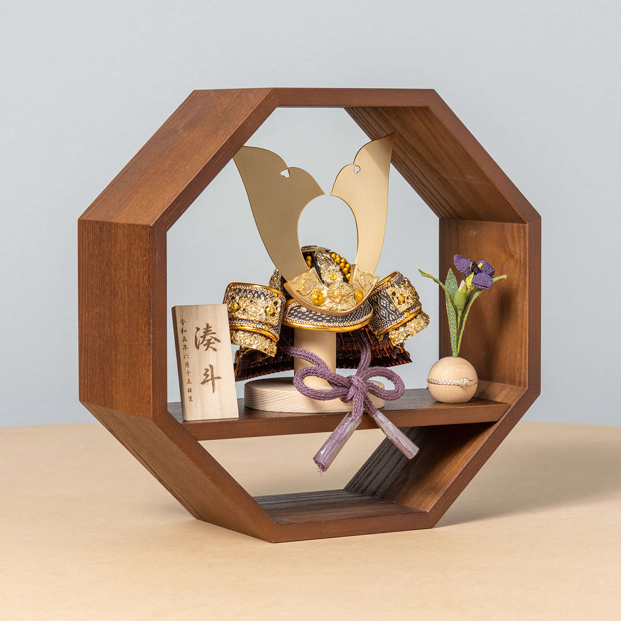 KOTO×悠雅コラボ兜 金大鍬 八角 ブラウン