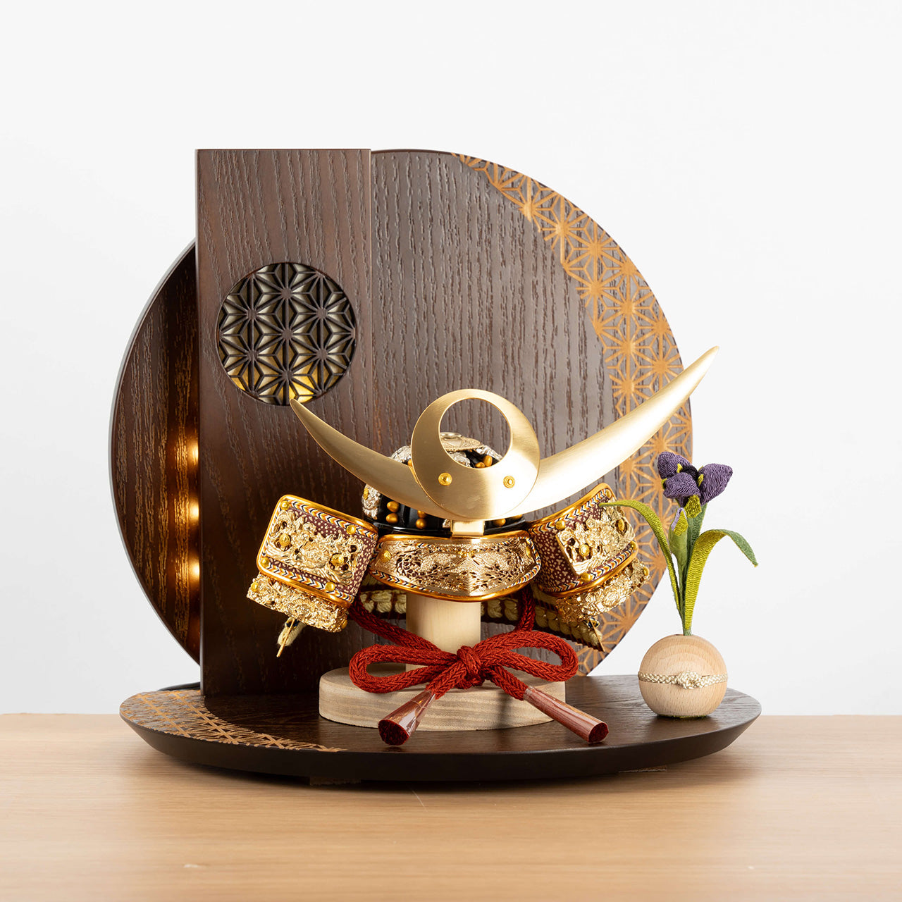 KOTO×悠雅コラボ兜 上杉謙信 灯円麻の葉衝立B