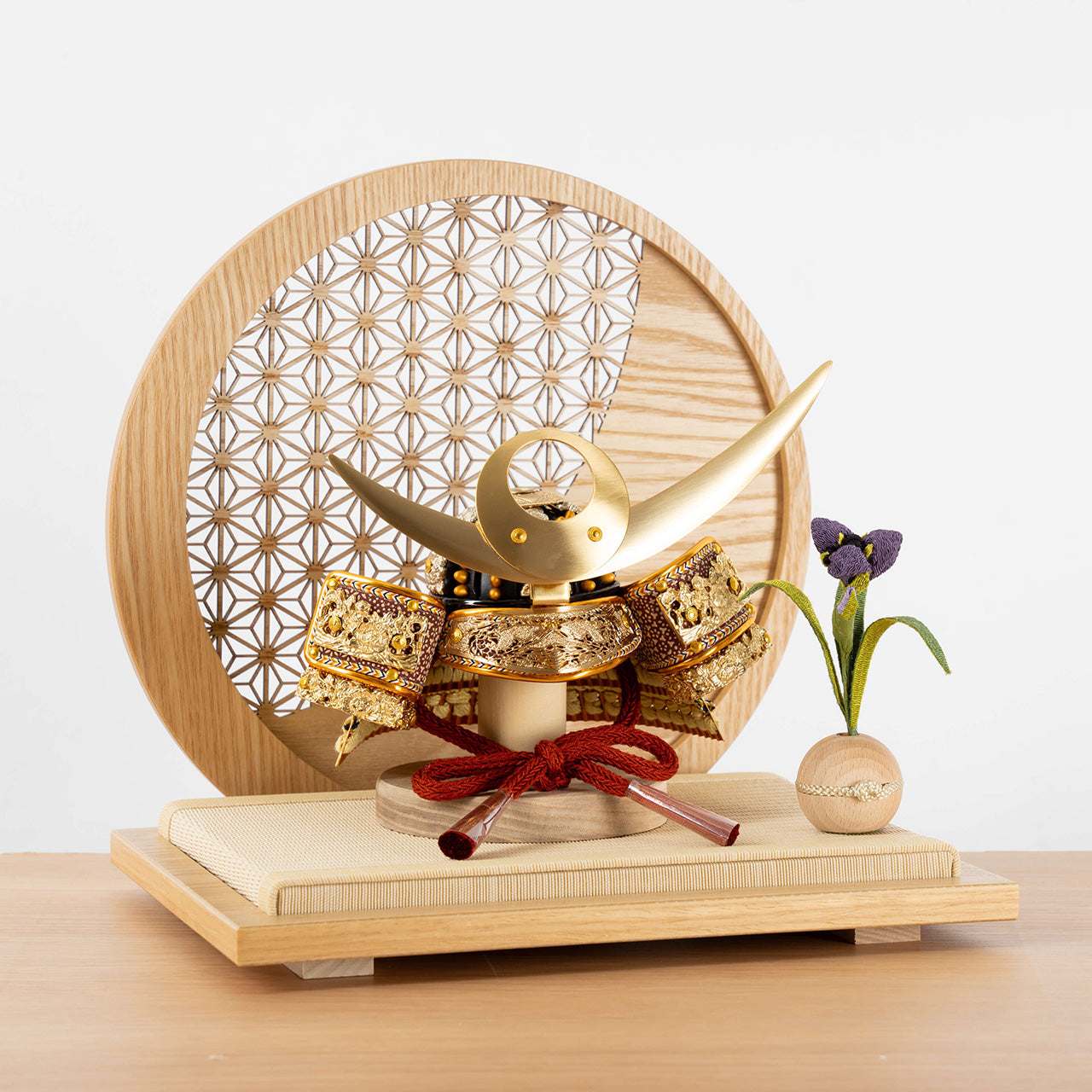 KOTO×悠雅コラボ兜 上杉謙信 麻の葉 円形N衝立