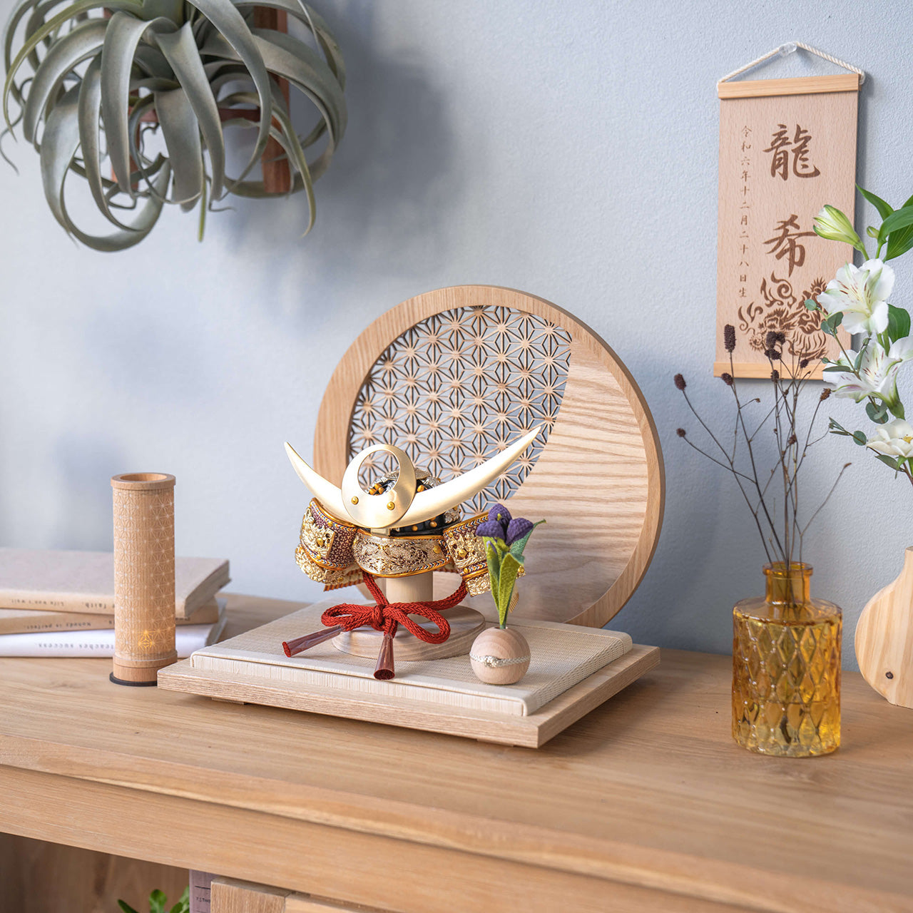 KOTO×悠雅コラボ兜 上杉謙信 麻の葉 円形N衝立