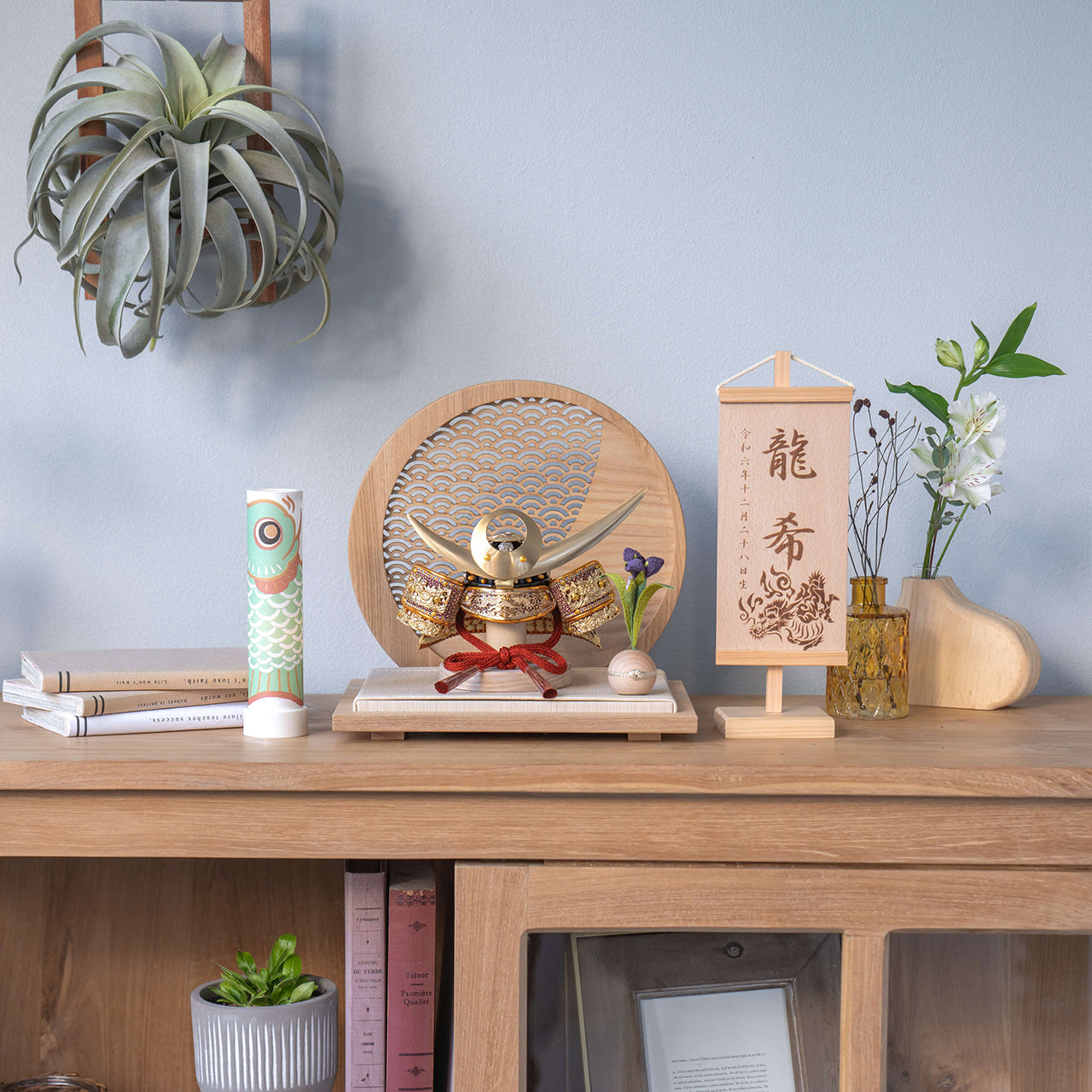 KOTO×悠雅コラボ兜 上杉謙信 青海波 円形N衝立