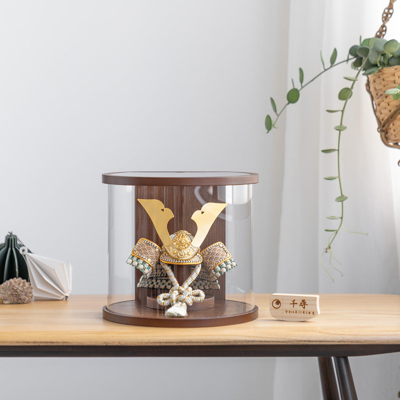 ことのオリジナル兜 だいち 円柱ケース ブラウン