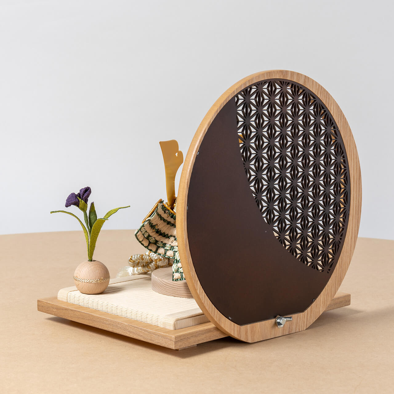 ことのオリジナル兜 だいち 麻の葉 円形N衝立