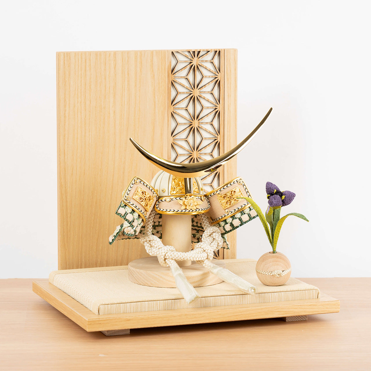 ことのオリジナル兜 伊達政宗 麻の葉 N衝立