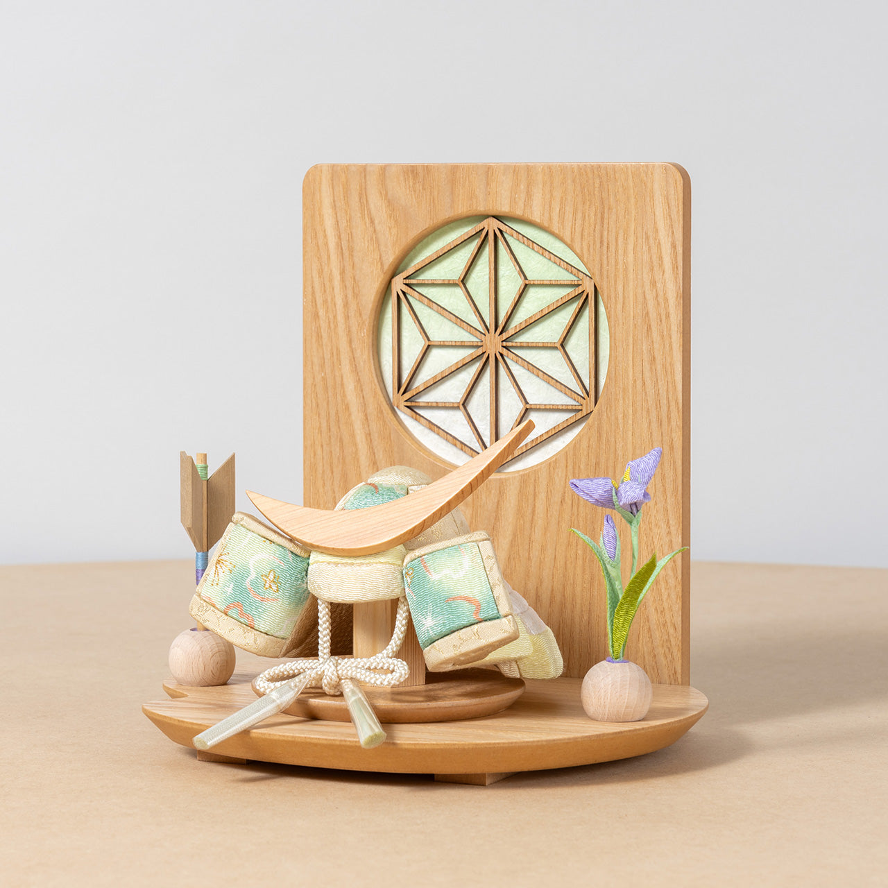 ことの木目込かぶと だいち 伊達政宗 木目衝立 麻の葉