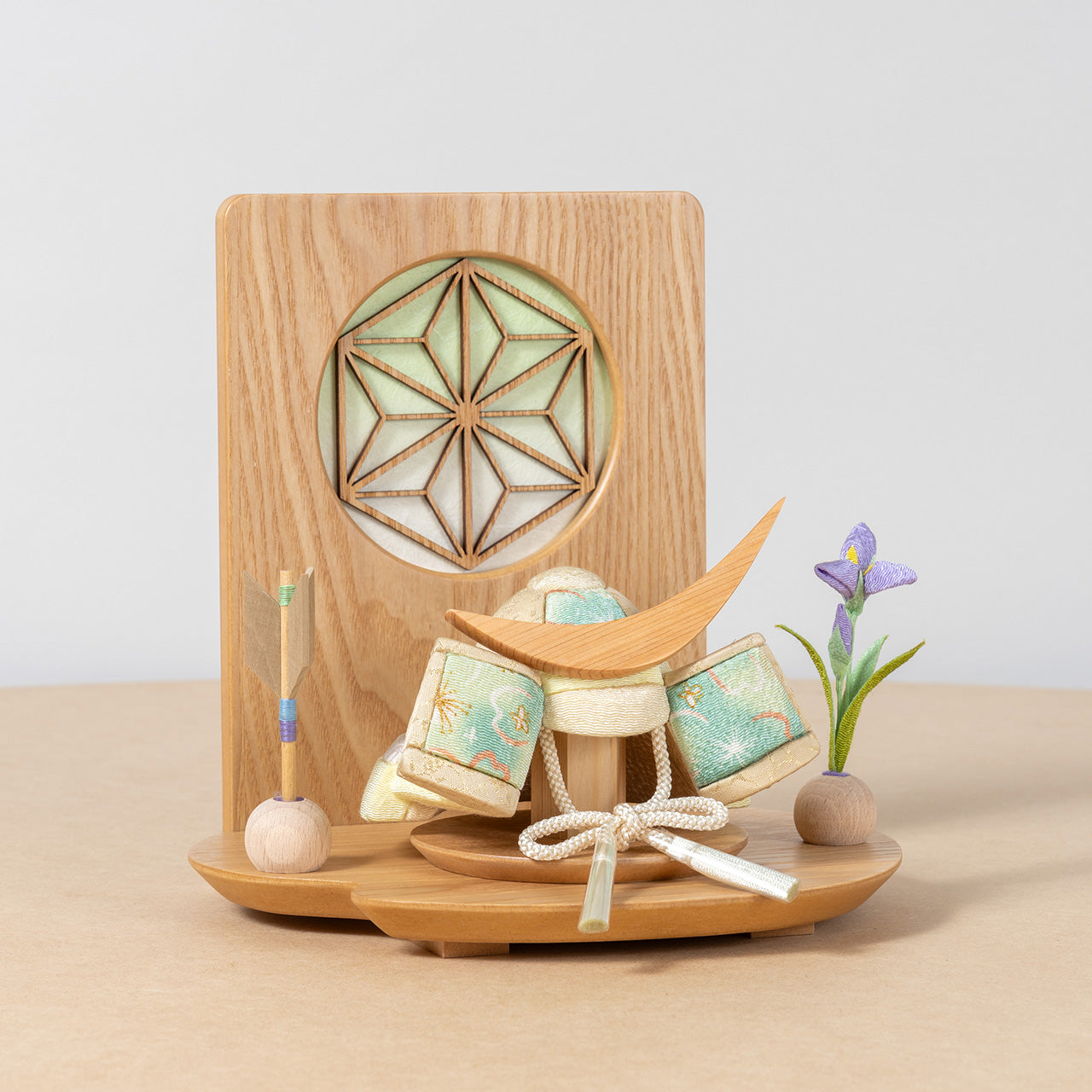 ことの木目込かぶと だいち 伊達政宗 木目衝立 麻の葉