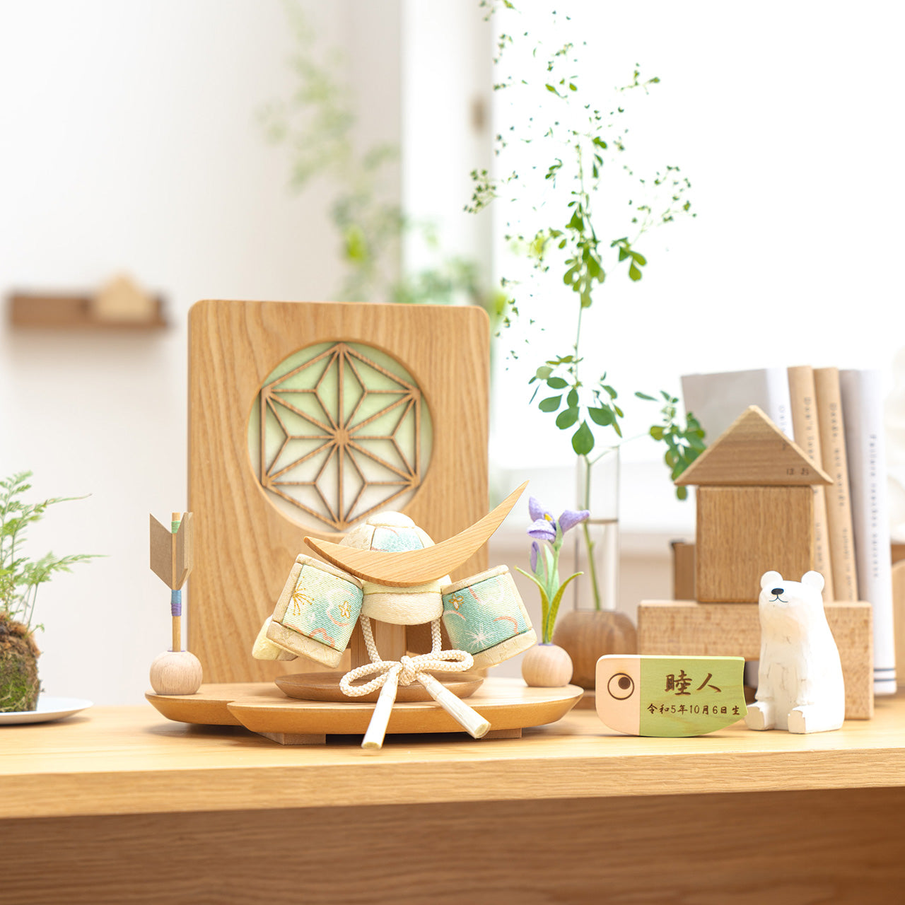 ことの木目込かぶと だいち 伊達政宗 木目衝立 麻の葉