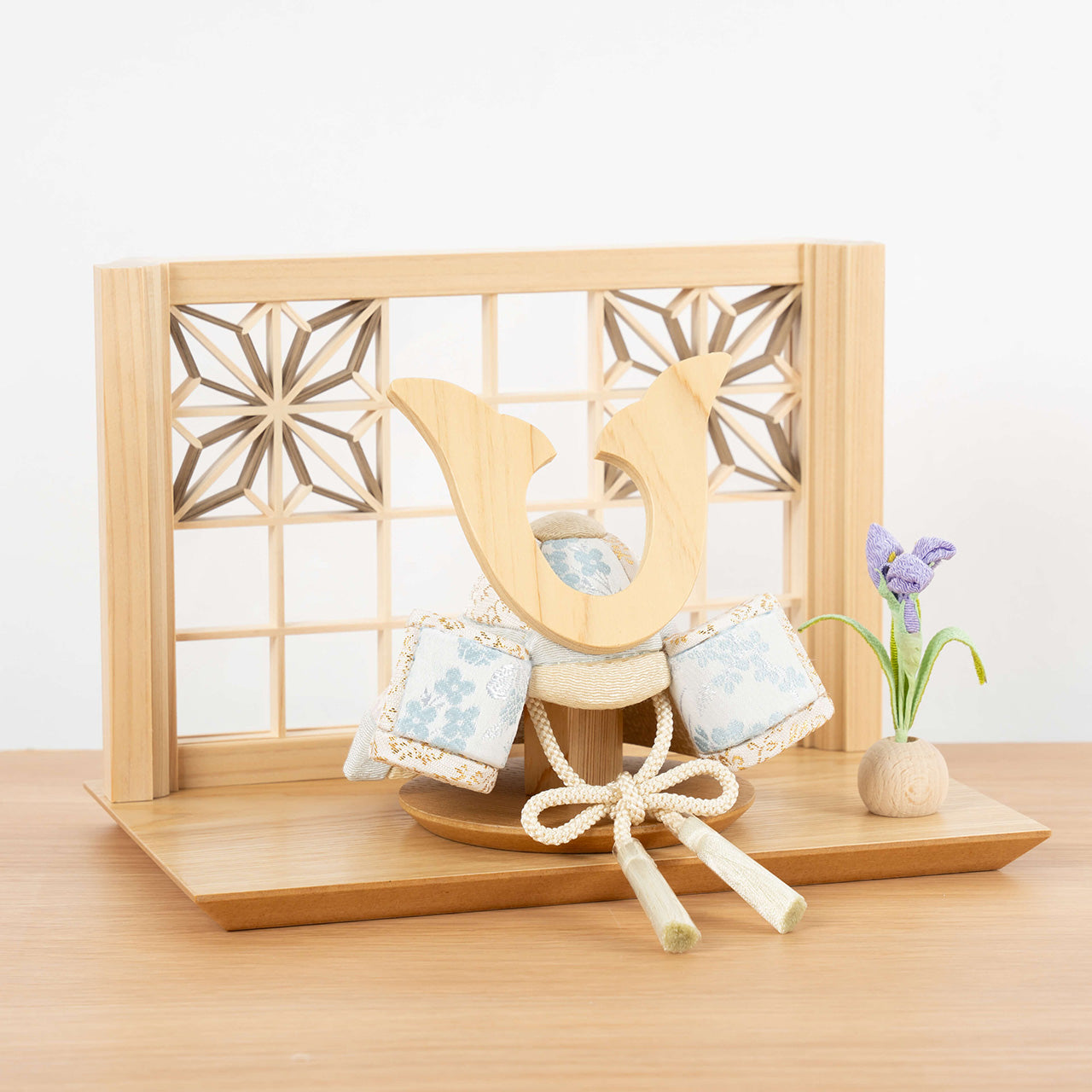 ことの木目込かぶと そら 鍬形 組子細工 麻の葉