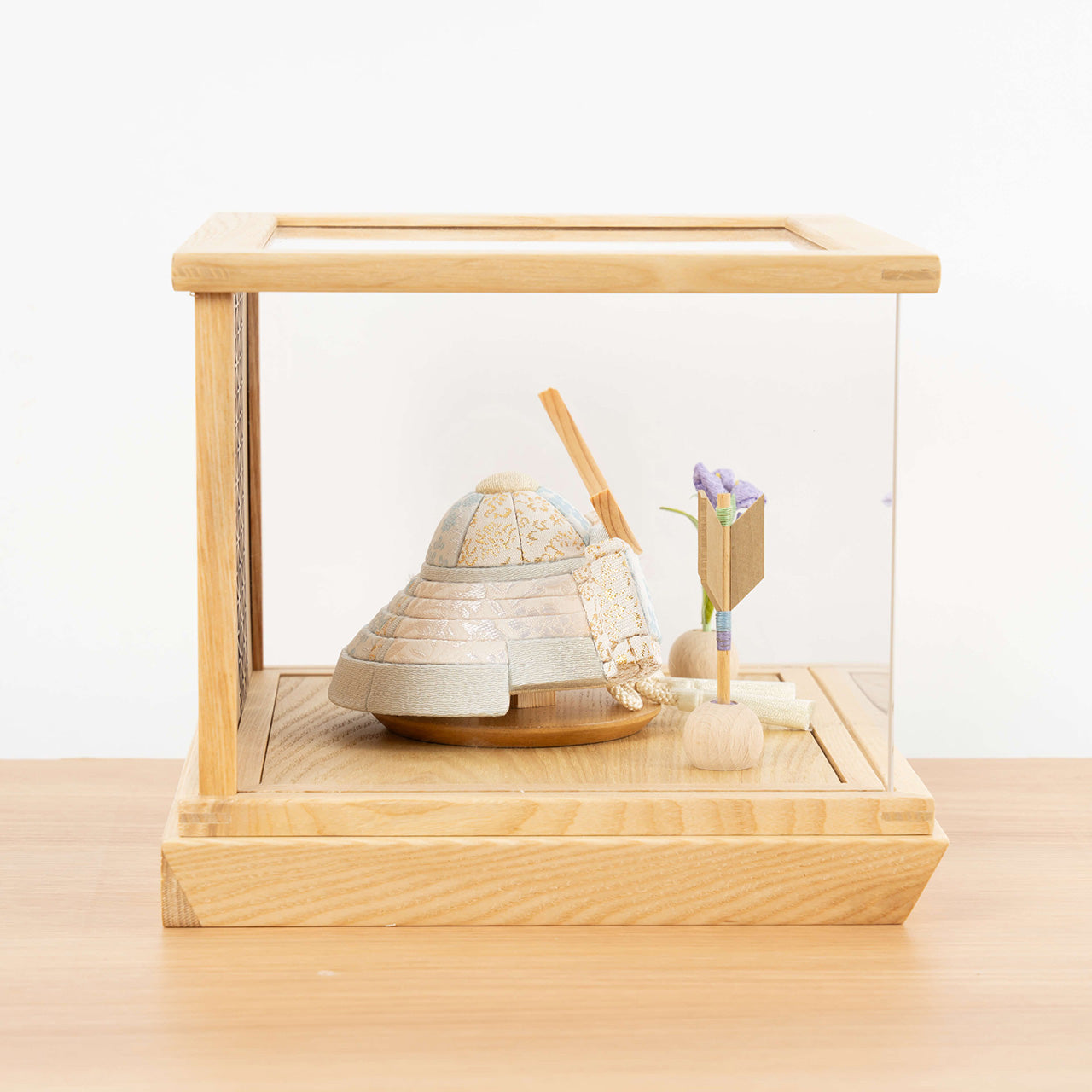 ことの木目込かぶと そら 伊達政宗 円ケース 麻の葉