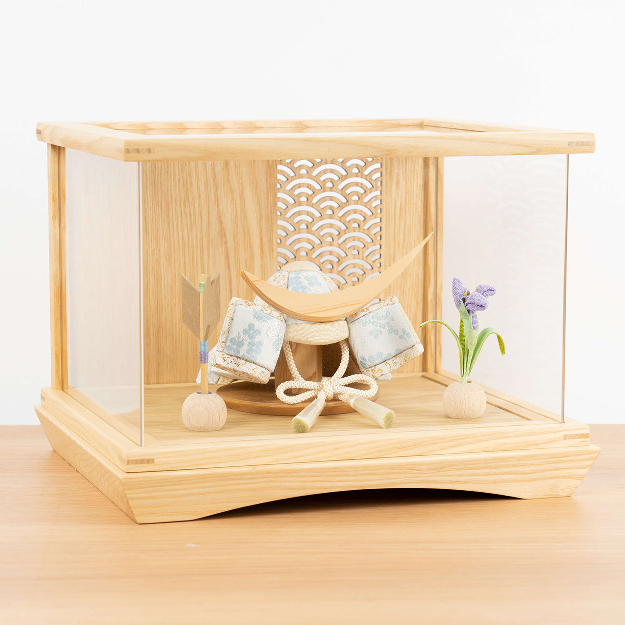 ことの木目込かぶと そら 伊達政宗 円ケース 青海波