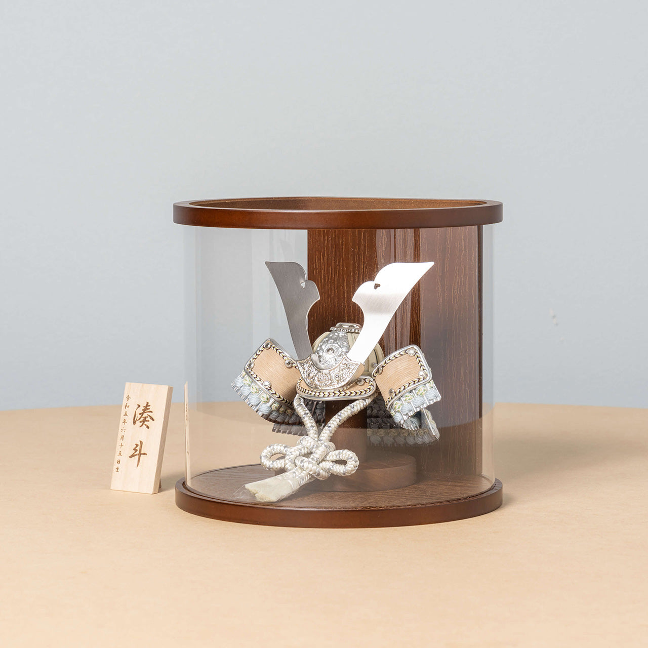 ことのオリジナル兜 そら 円柱ケース ブラウン