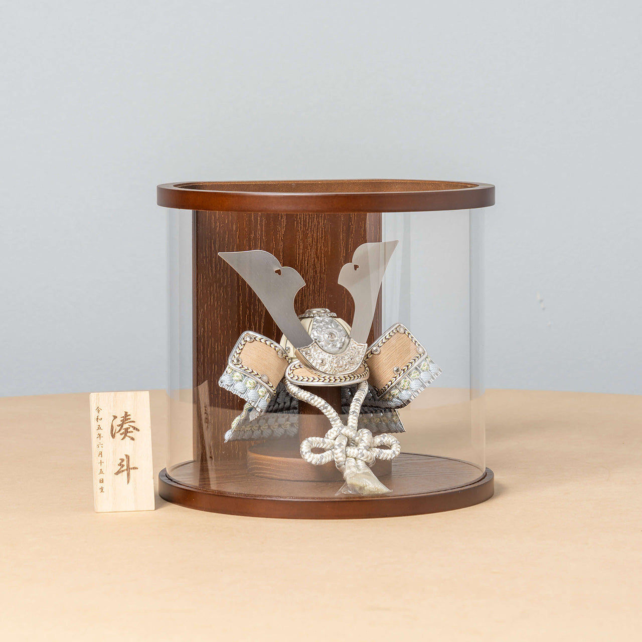 ことのオリジナル兜 そら 円柱ケース ブラウン