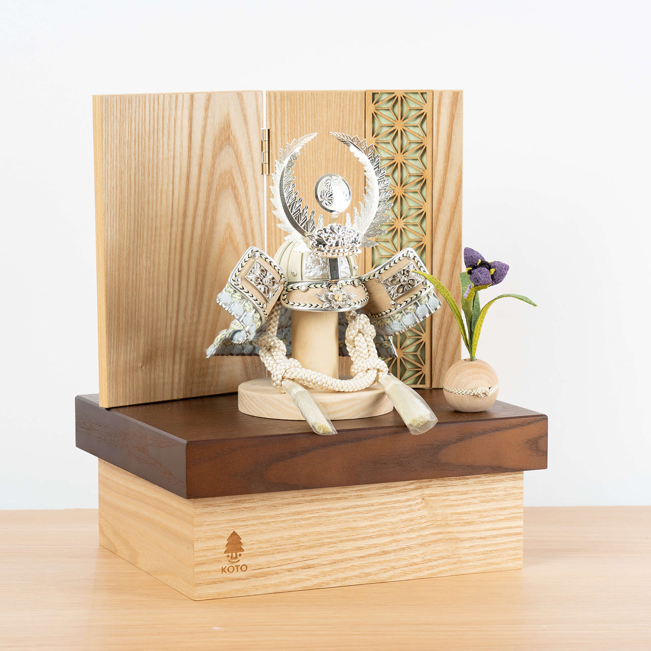 ことのオリジナル兜 徳川家康 麻の葉 NB収納