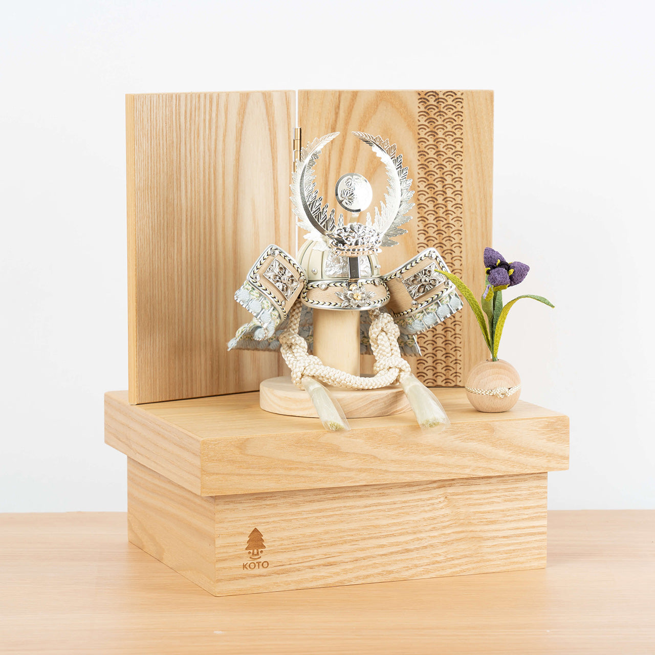 ことのオリジナル兜 徳川家康 青海波 NN収納