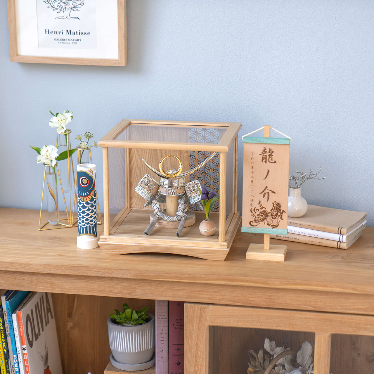 ことのオリジナル兜 上杉謙信 麻の葉 Nケース