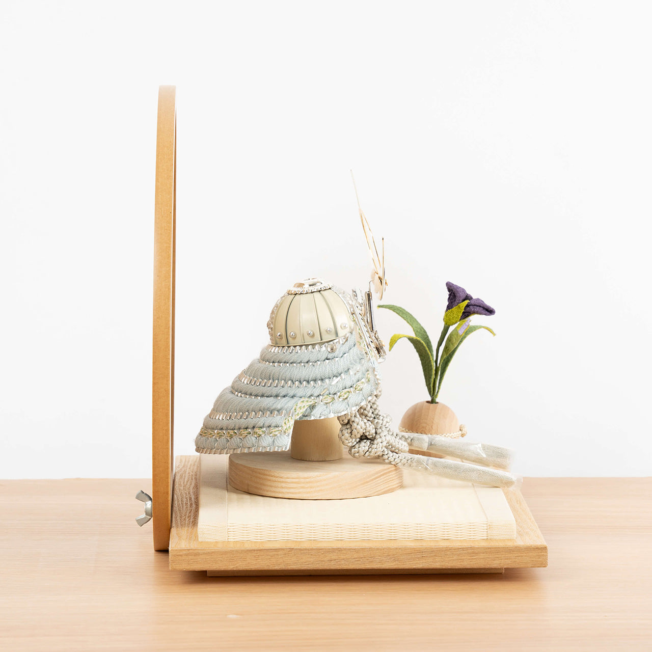 ことのオリジナル兜 上杉謙信 青海波 円形N衝立