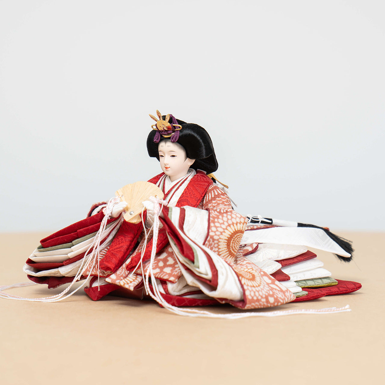 ことのひな人形 ろまん 麻の葉B平台 銀 駿河行燈付