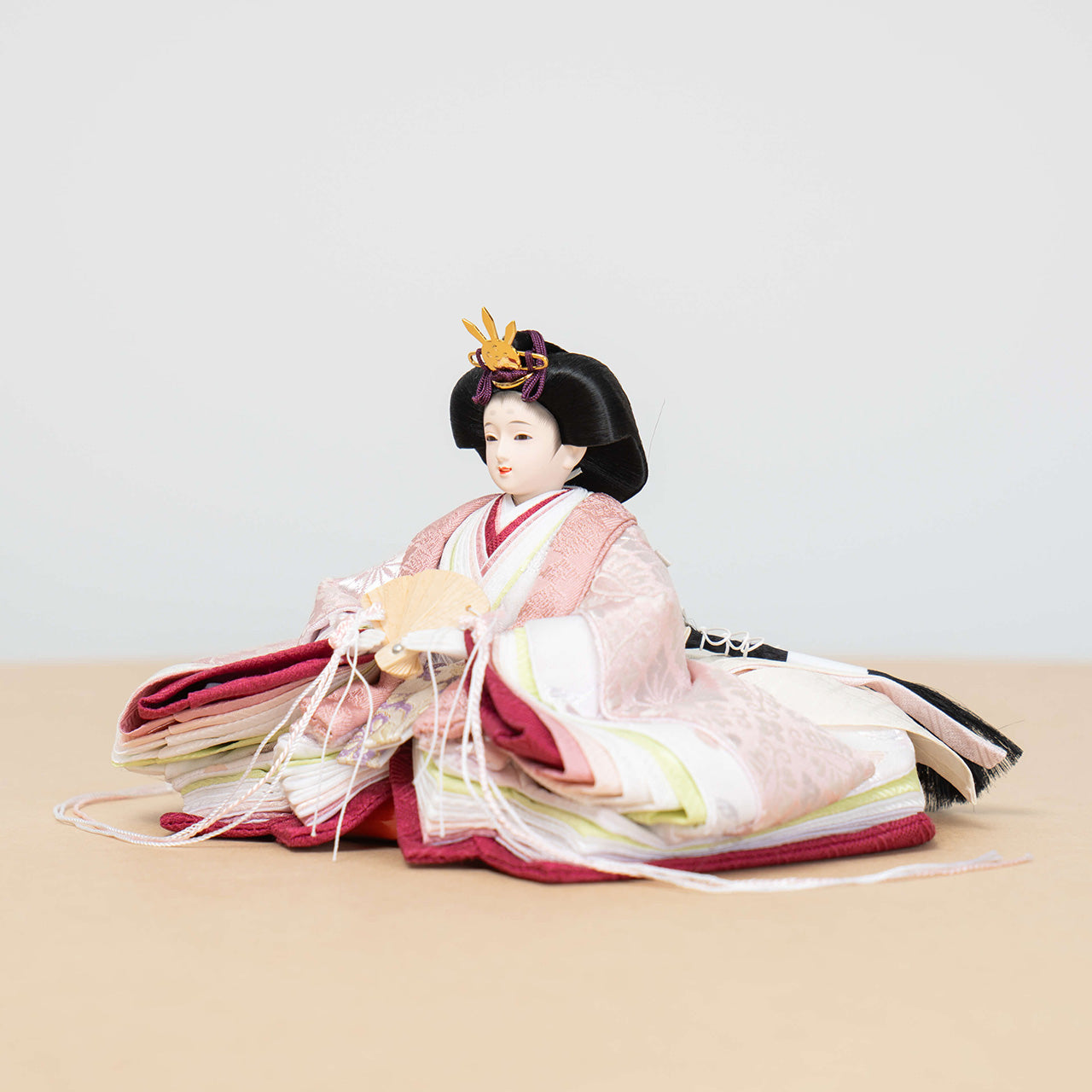 ことのひな人形 ゆい 麻の葉NN収納 ピンク和紙