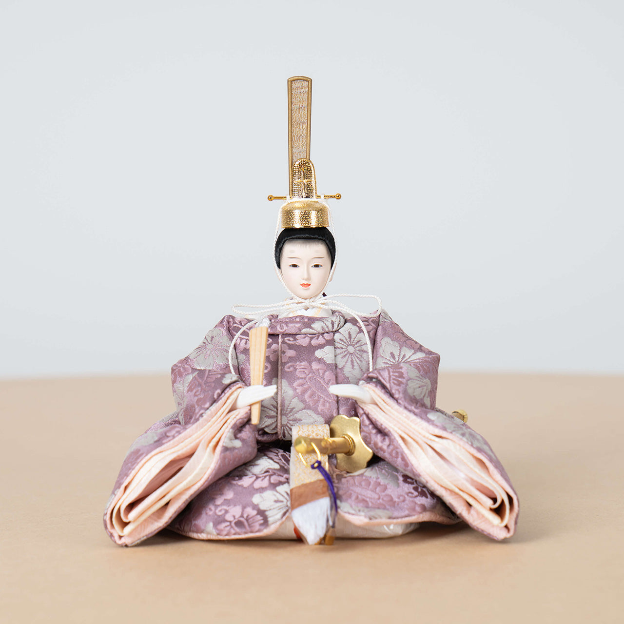 ことのひな人形 ゆい 麻の葉 N平台 ピンク和紙 駿河行燈付