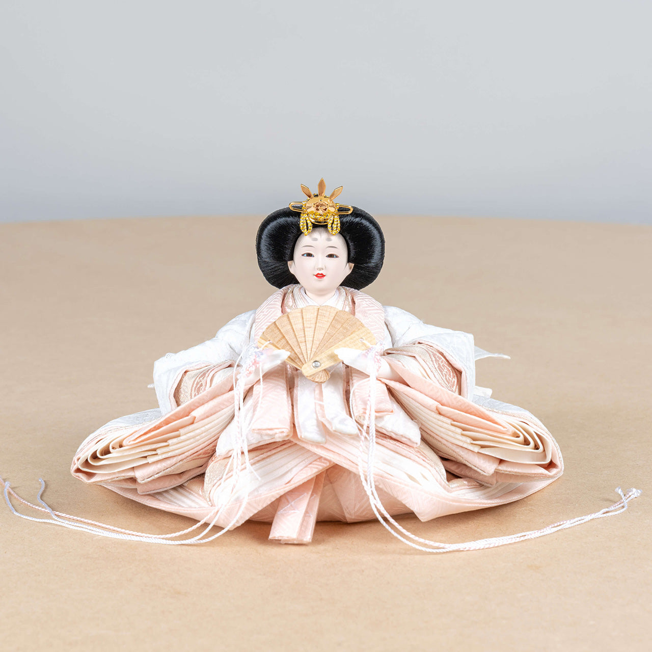 ことのひな人形 ゆき 華 円ケース(白和紙)駿河行燈付