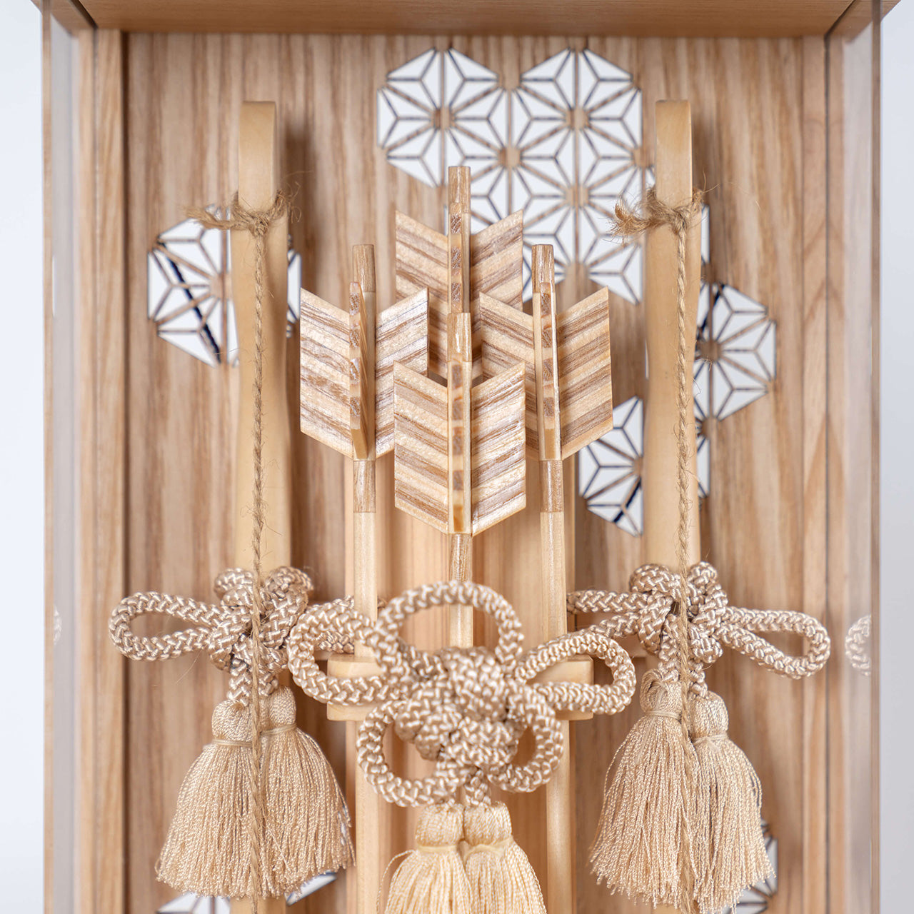 ことの木製破魔弓　麻の葉　Nケース