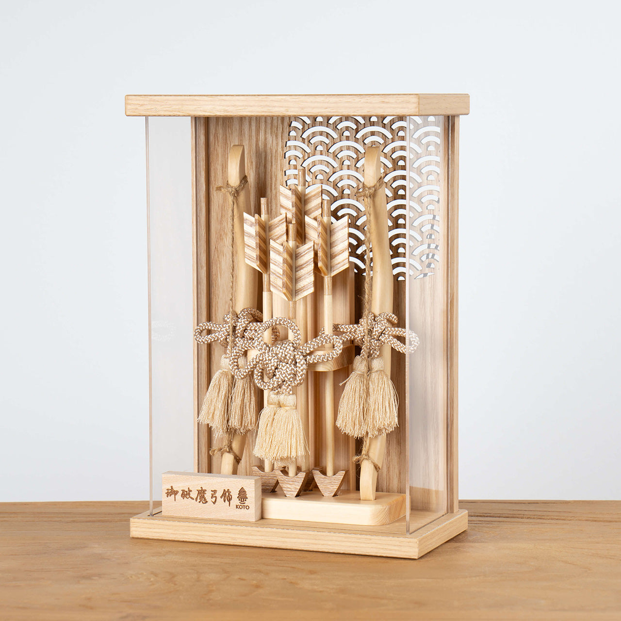 ことの木製破魔弓　青海波　Nケース