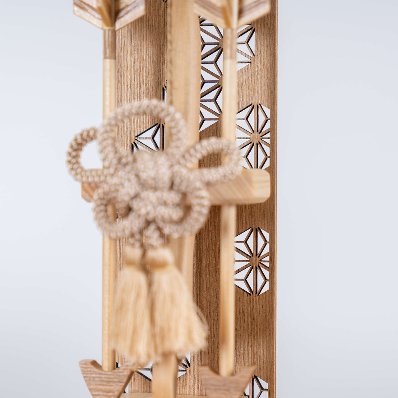 ことの木製破魔弓　麻の葉　N出し飾り
